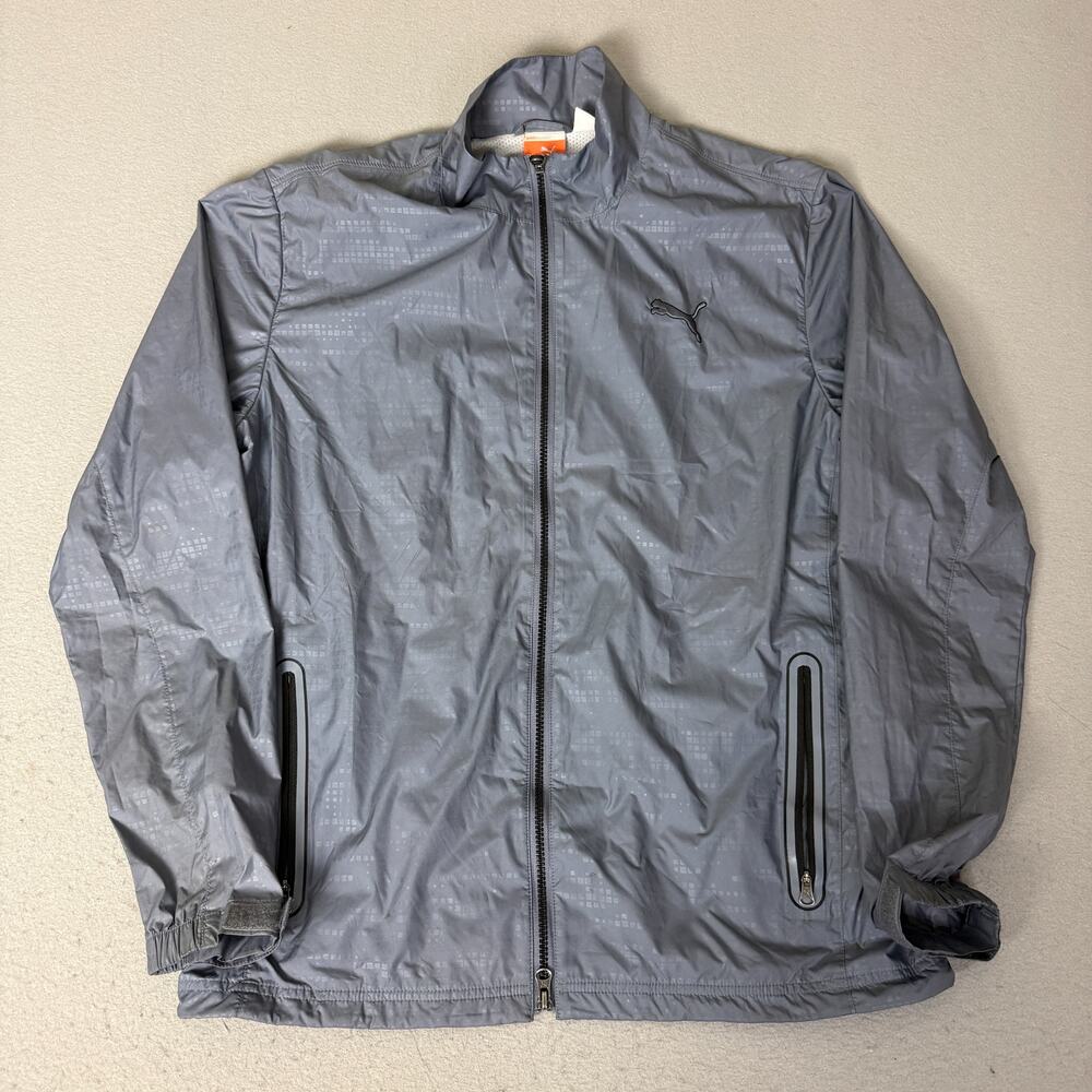Puma SportLifestyle CELL Men’s Windbreaker Jacket Gray Full Zip Size M